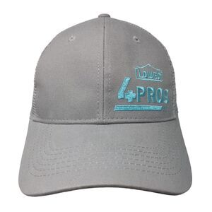 Lowe's 4 Pros Snap Back Trucker Hat Gray One Size Embroidered Mesh Back